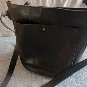 Madewell Black Crossbody with zip top